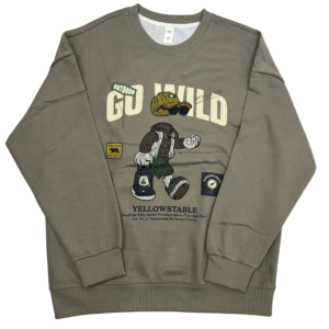 Sudadera Cuello Redondo, Estilo Urbano, 100% Algodon