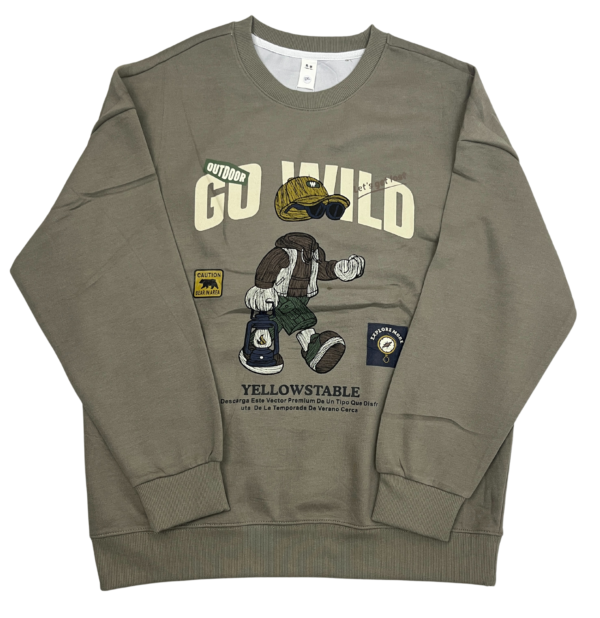 Sudadera Cuello Redondo, Estilo Urbano, 100% Algodon