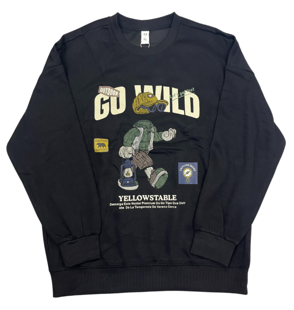 Sudadera Cuello Redondo, Estilo Urbano, 100% Algodon