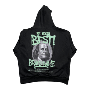 HSPP4-Hoodie StreetWear-Estampado Dolar-100% Algodón Ultra Premium