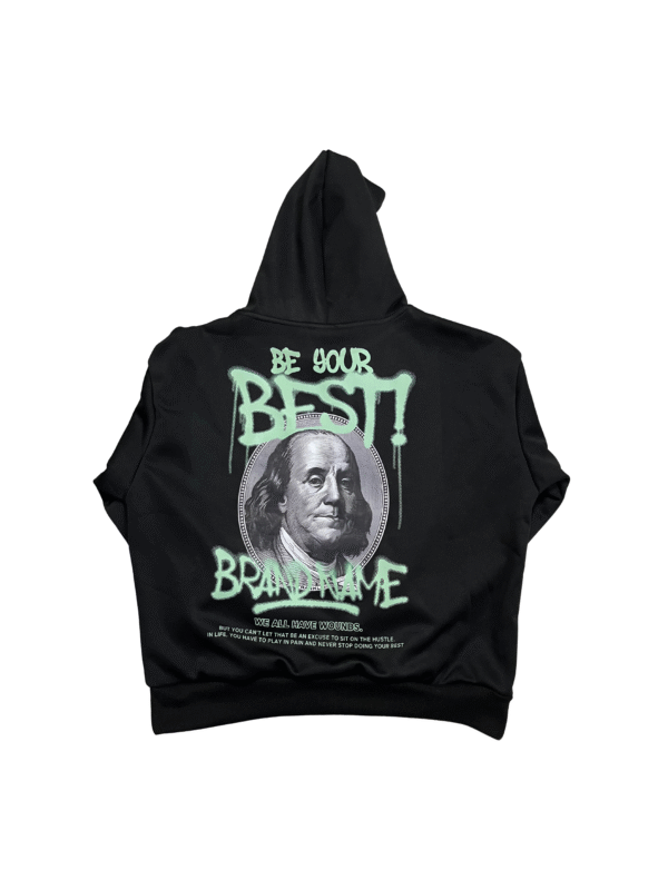 HSPP4-Hoodie StreetWear-Estampado Dolar-100% Algodón Ultra Premium