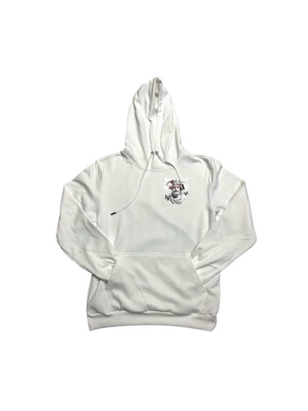 HSD001-Hoodie StreetWear Blanca-100% Algodon Delgado