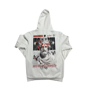 HSD001-Hoodie StreetWear Blanca-100% Algodon Delgado
