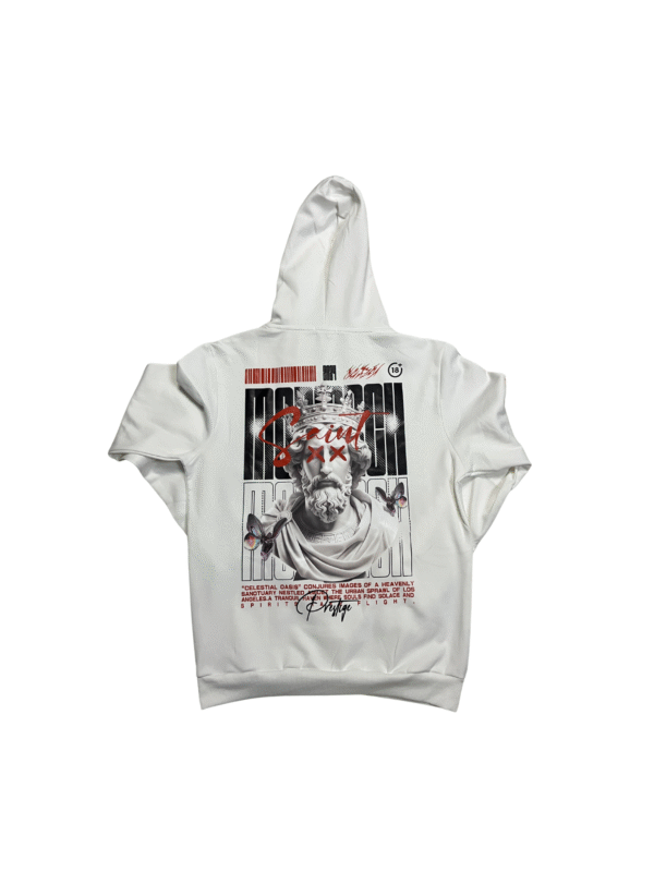 HSD001-Hoodie StreetWear Blanca-100% Algodon Delgado