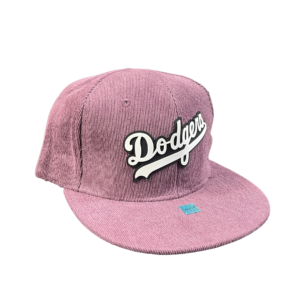 Gorra Dodgers de Pana Recta Ajustable, Estilo Urbano para Adulto