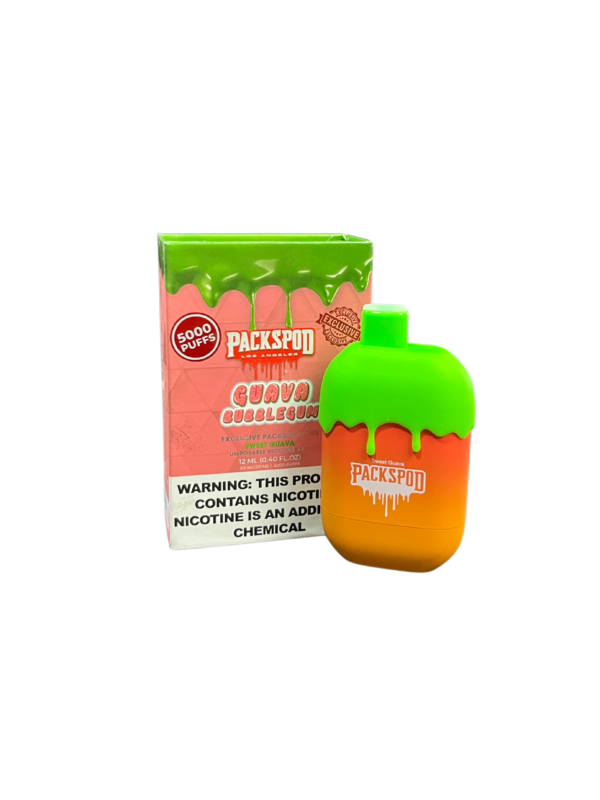 PacksPod GUAVA-BUBBLEGUM | Vape Desechable 5000Puffs 5% Nicotina