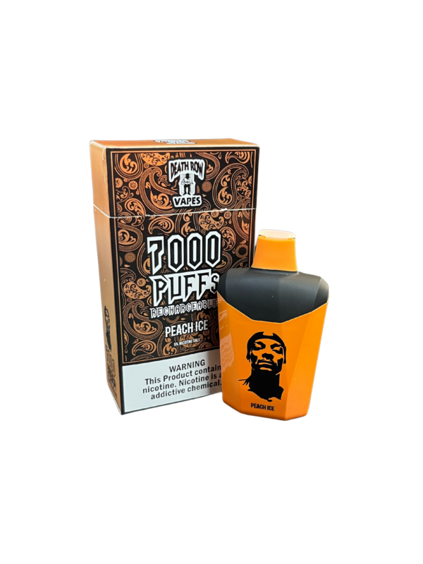 Death Row Vapes Puff 7000 - PEACH ICE