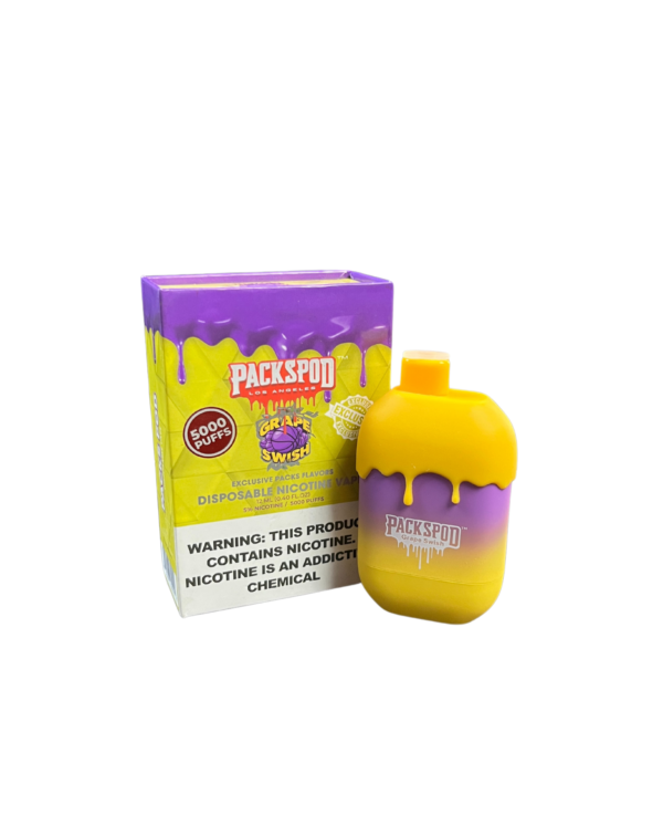 PacksPod GRAPE SWISH | Vape Desechable 5000Puffs 5% Nicotina