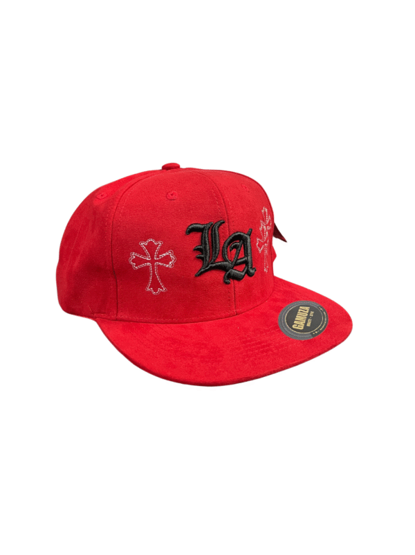 AGGP02-GORRA DE GAMUSA L.A ROJA-STREETWEAR