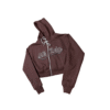 SCDCC01-Sudadera Corta-90's Baby- de Dama con Cierre-Tipo ombliguera-Con Capucha-100% Algodon