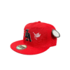 BG04-GORRA L.A RECTA-BROCHE AJUSTABLE-COLOR ROJO-STREETWEAR