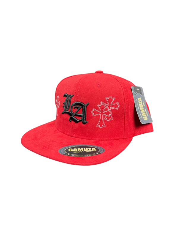 AGGP02-GORRA DE GAMUSA L.A ROJA-STREETWEAR