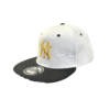 BG08-GORRA RECTA NY-BROCHE AJUSTABLE-COLOR BLANCA