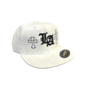 AGGP01-GORRA DE GAMUSA BLANCA L.A-STREETWEAR
