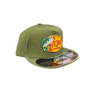 BG05-GORRA RECTA BASS PRO SHOPS-BROCHE AJUSTABLE-COLOR VERDE MILITAR