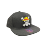 CGP02-GORRA RECTA ONE PIECE-BROCHE AJUSTABLE-COLOR NEGRA