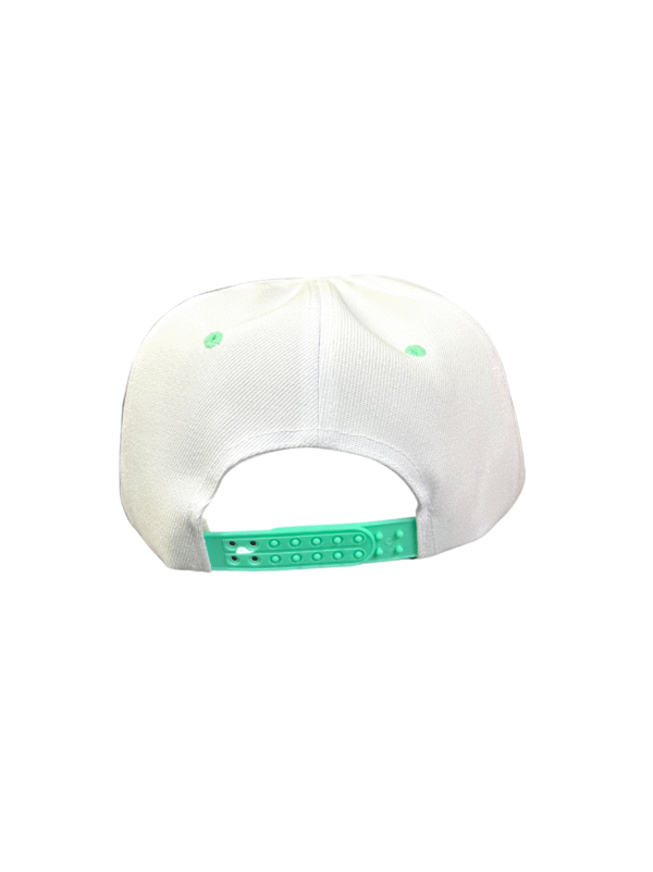BG01-Gorra de L.A Recta-Broche Ajustable-Color Blanco & Verde Agua-Streetwear