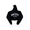 SCDCC03-Sudadera Corta-BROOKLYN- de Dama con Cierre-Tipo ombliguera-Con Capucha-100% Algodon