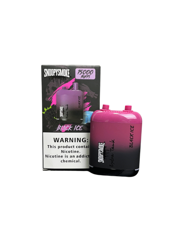 SnoopySmoke Disposable 15000 puffs-BLACK ICE (Helado Negro)