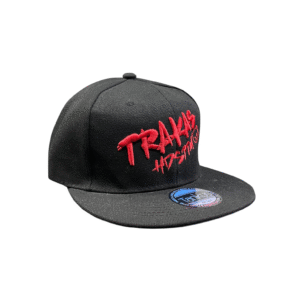 BG10-GORRA DE TRAKAS HDSPM-SNAPBACK-BROCHE AJUSTABLE-COLOR NEGRO/ROJO-STREETWEAR