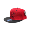 BG14-GORRA DE NEW YORK-SNAPBACK-BROCHE AJUSTABLE-COLOR ROJO/NEGRO-STREETWEAR