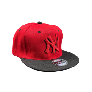 BG14-GORRA DE NEW YORK-SNAPBACK-BROCHE AJUSTABLE-COLOR ROJO/NEGRO-STREETWEAR