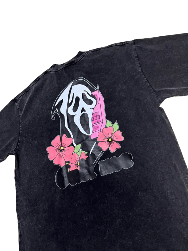 APUP08-Playera Overside Deslavada-Estampada-Scary Movie-Streetwear-Calidad Ultra Premium