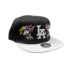 BG15-GORRA DE L.A-SNAPBACK-BROCHE AJUSTABLE-COLOR NEGRO/BLANCO-STREETWEAR