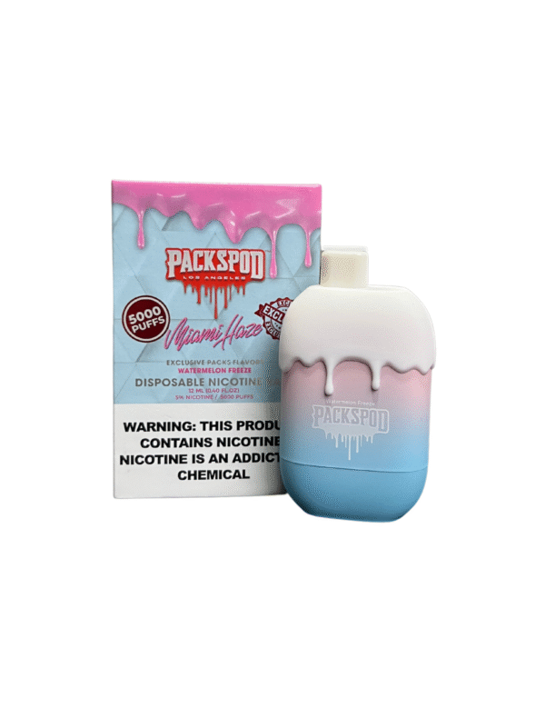 PacksPod WATERMELON-FREEZE (Helado de Sandía) | Vape Desechable 5000Puffs 5% Nicotina