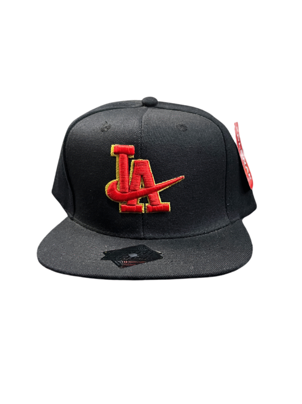 BG16-GORRA DE L.A-SNAPBACK-BROCHE AJUSTABLE-COLOR NEGRO-STREETWEAR