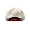 BG26-GORRA DE N.Y-SNAPBACK-BROCHE AJUSTABLE-COLOR BEIGE/ROJO-STREETWEAR