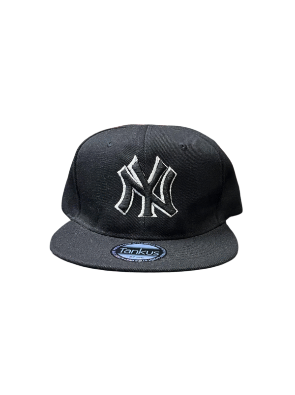 BG24-GORRA DE N.Y-SNAPBACK-BROCHE AJUSTABLE-COLOR NEGRO-STREETWEAR