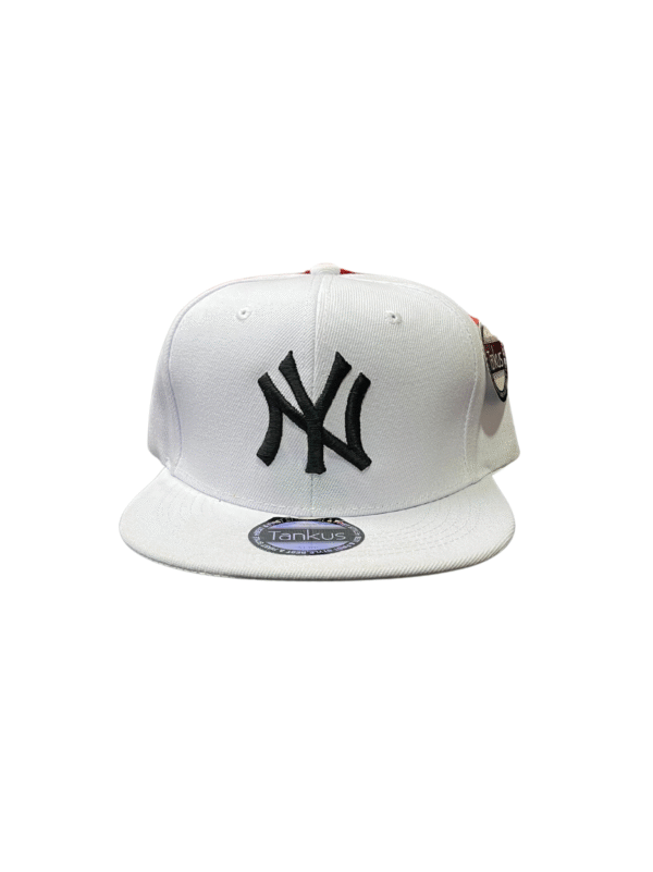 BG25-GORRA DE N.Y-SNAPBACK-BROCHE AJUSTABLE-COLOR BLANCO-STREETWEAR