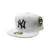 BG25-GORRA DE N.Y-SNAPBACK-BROCHE AJUSTABLE-COLOR BLANCO-STREETWEAR