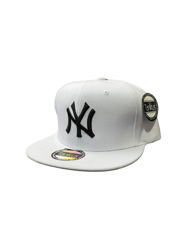 BG25-GORRA DE N.Y-SNAPBACK-BROCHE AJUSTABLE-COLOR BLANCO-STREETWEAR