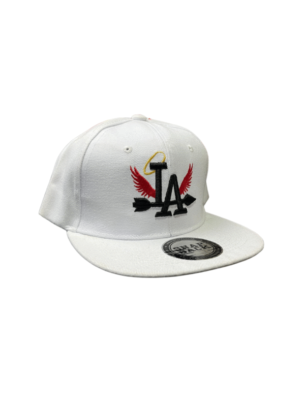 BG20-GORRA DE L.A-SNAPBACK-BROCHE AJUSTABLE-COLOR BLANCO-STREETWEAR