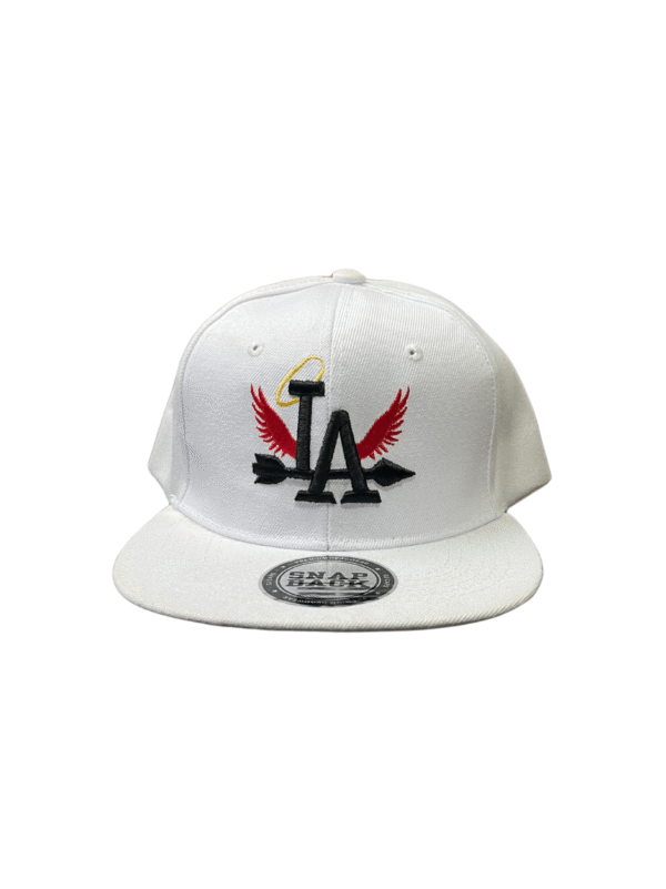 BG20-GORRA DE L.A-SNAPBACK-BROCHE AJUSTABLE-COLOR BLANCO-STREETWEAR