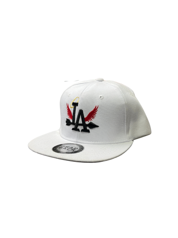 BG20-GORRA DE L.A-SNAPBACK-BROCHE AJUSTABLE-COLOR BLANCO-STREETWEAR
