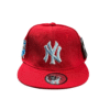 AH003-GORRA DE N.Y-SNAPBACK-BROCHE AJUSTABLE-COLOR ROJO-STREETWEAR
