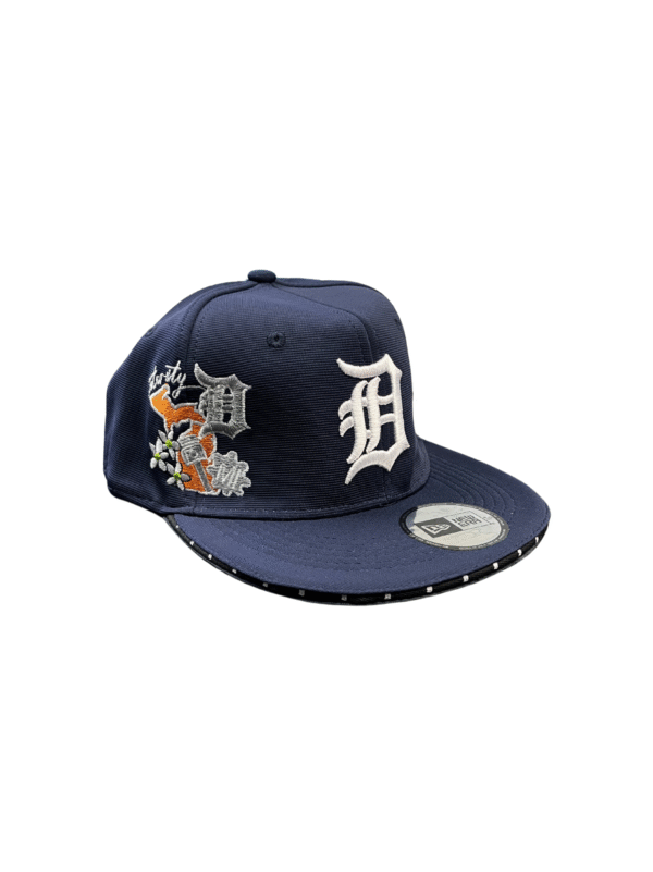 AH002-GORRA DE L.A-SNAPBACK-BROCHE AJUSTABLE-COLOR AZUL MARINO-STREETWEAR