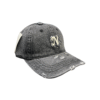 AB001-GORRA BORDADO "N"-DAD HAT-BROCHE METALICO-COLOR DESLAVADO NEGRO-STREETWEAR