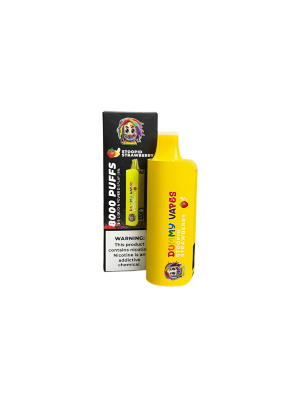 Dummy Vape 8000 PUFFS-STOOPID STRAWBERRY (Banana & Fresa)