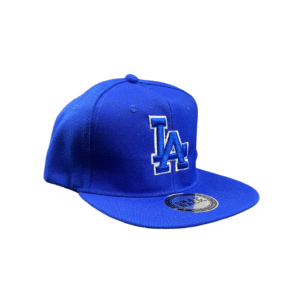 BG18-GORRA DE L.A-SNAPBACK-BROCHE AJUSTABLE-COLOR AZUL REY-STREETWEAR