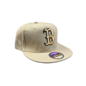 BG12-GORRA DE BOSTON RED-SNAPBACK-BROCHE AJUSTABLE-COLOR BEIGE-STREETWEAR