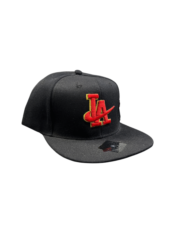 BG16-GORRA DE L.A-SNAPBACK-BROCHE AJUSTABLE-COLOR NEGRO-STREETWEAR